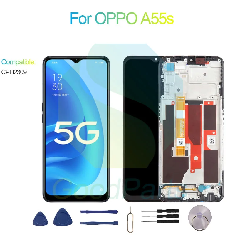 

Сменный сенсорный ЖК-экран 1600*720 CPH2309 A55s для OPPO A55s