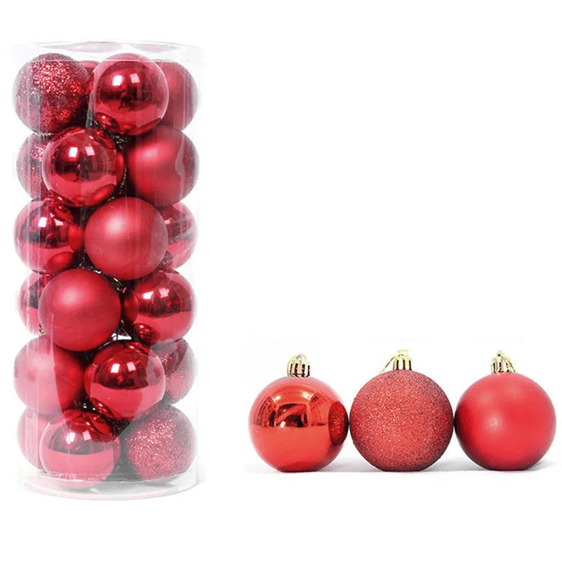 thumbnail image 1 of 24 bolas navideñas de 3 cm para adornos de árbol de Navidad, colgantes para árbol de Navidad, decoración para fiestas en el hogar, Año Nuevo 2024, Navidad, 1 of 5