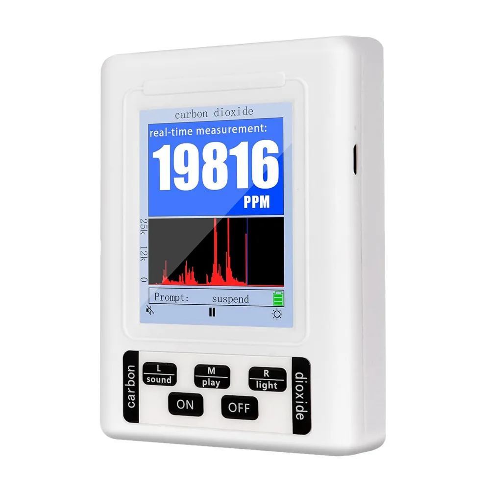 

BR-11A CO2 Detector Portable Handheld Air Quality Monitor High Precisions CO2 Quick Detect Tool with Backlight Sound Alarm
