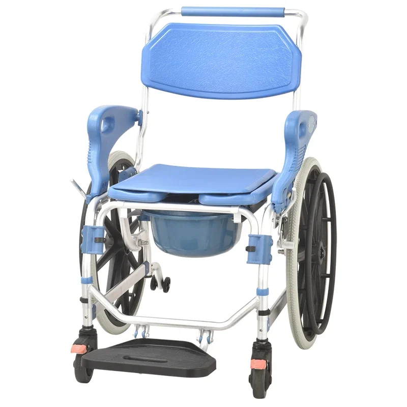 Electric Lifting Commode Chair for Disabled People Toilet Chair Chair Commode  in India for Elderly Aluminum Blue 14kg 4