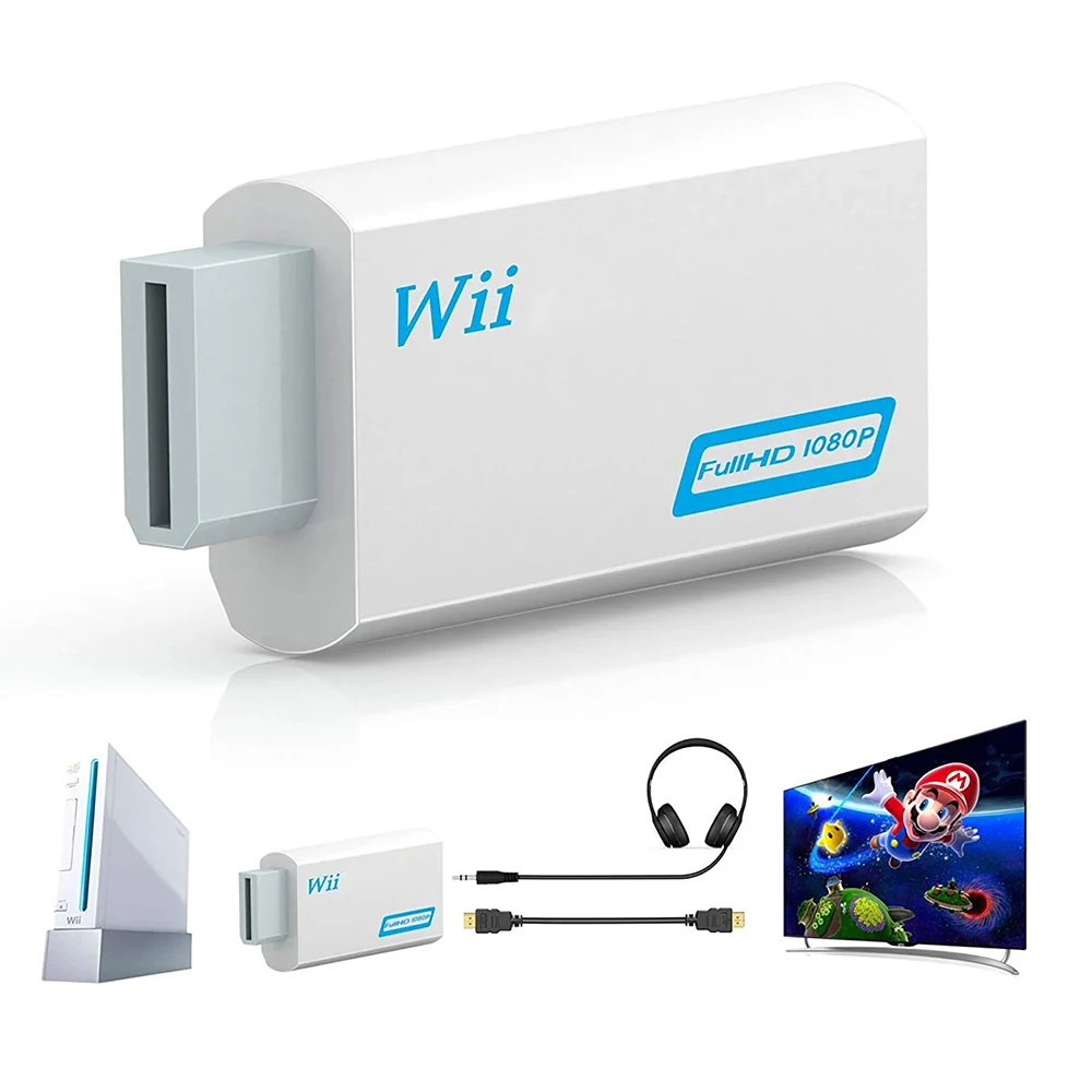 Wii To HDMI Converter 1080P Full HD Adapter Connector 3.5mm Video Audio for PC HDTV Monitor
