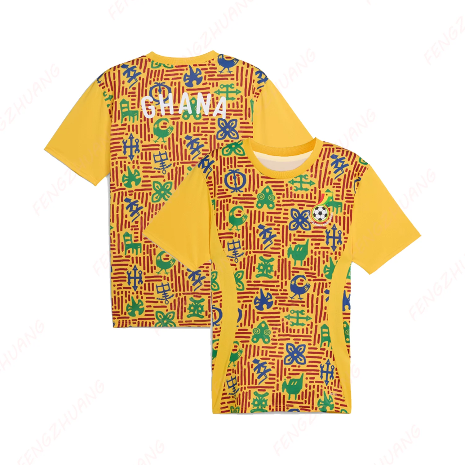 Love Bandiera Del Ghana Giorno Del Calcio T-Shirt In Cotone - Foto 3