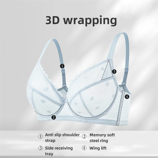 Big Chest Appears Smaller Bra Gather Fold The Accessory Breasts To Prevent Sagging Plus Size Women's Thin Lace Bra OWD6103 1