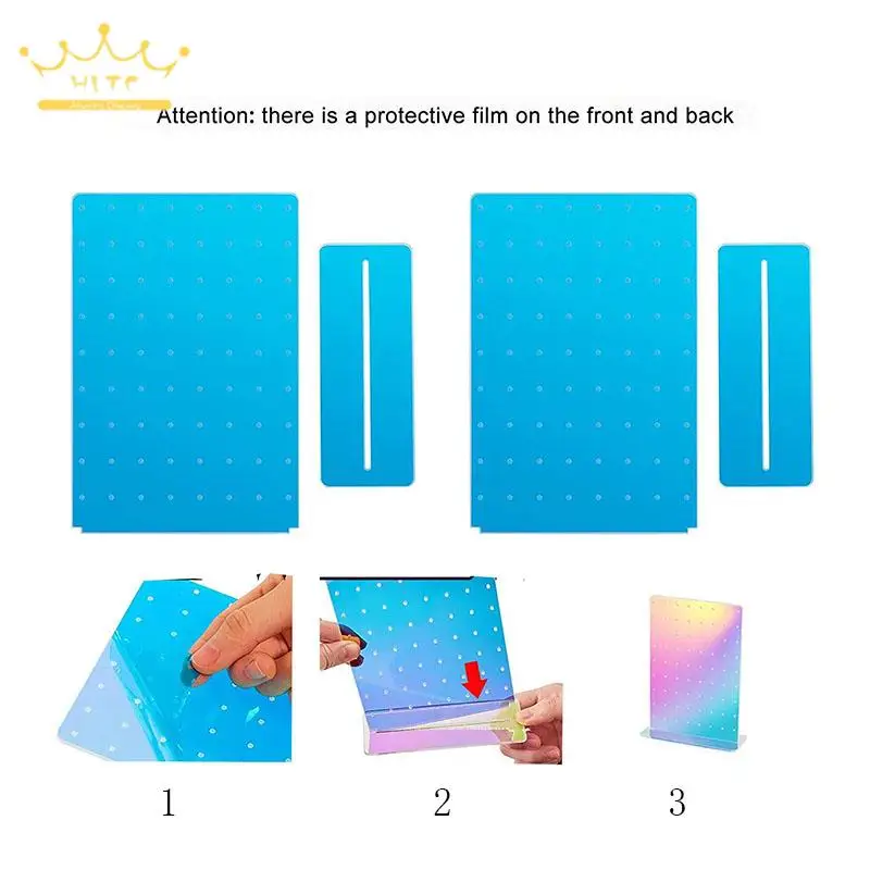 Colored Acrylic Earrings Organizer Removable Jewelry Rack Earrings Display Board Home Desktop Ear Stud Storage Frame
