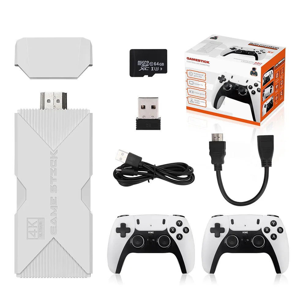 Video Game Controller Wireless Controller Video Game Stick Video Game Console Game Console GD10 PRO Video Game Stick Console 2.4G Double Wireless Controller Game 4K 58000 Games 256GB Retro Games Boy Christmas Gift