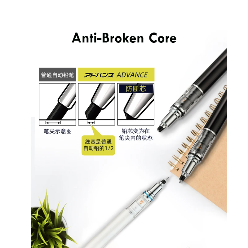 Uni Rotary Mechanical Pencils Japan Kuru Toga ADVANCE M5-559 0.3/0.5/0.7MM Portaminas Anti-Broken Core lapicero School Supplies 4