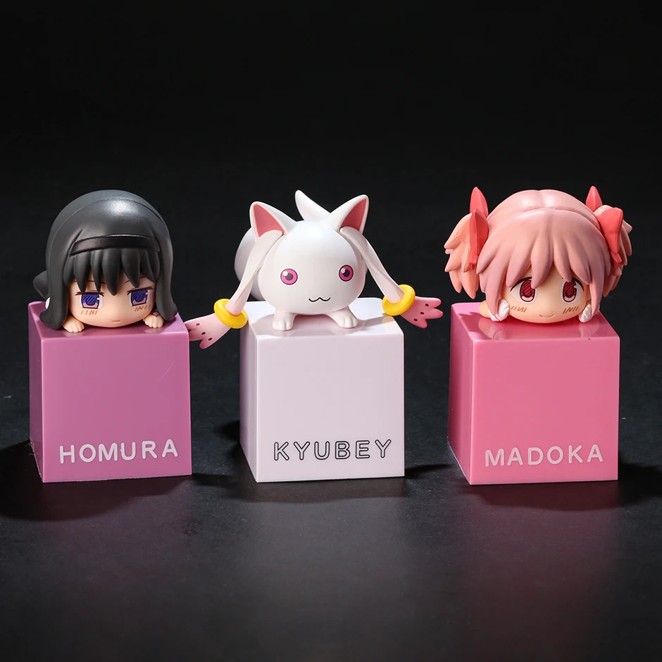 

Puella Magi Madoka Magica Kaname Madoka Akemi Homura Kyubey Cute Kawaii Anime Toys Figures 3pcs/set