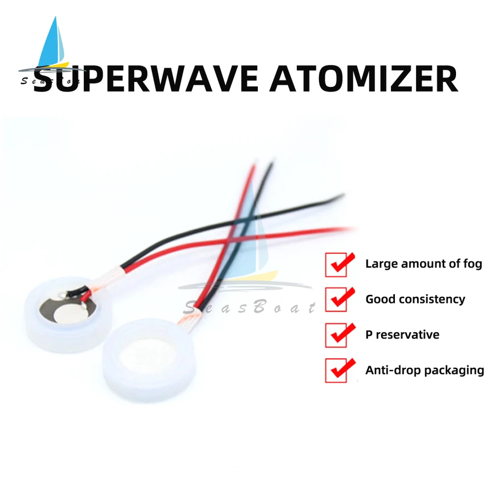 Trasduttore Ad Ultrasuoni 16mm Per Umidificatore - Atomizzatore A Nebbia, 5V USB, Con Disco Ceramico - Foto 3