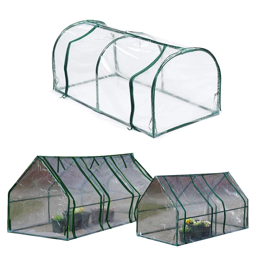 Description Picture 2 of itemWith Cover Provide Outdoor Cover Heat Preservation Flower Bed Galvanized Garden Bed Galvanized+PVC Garden Greenhouse