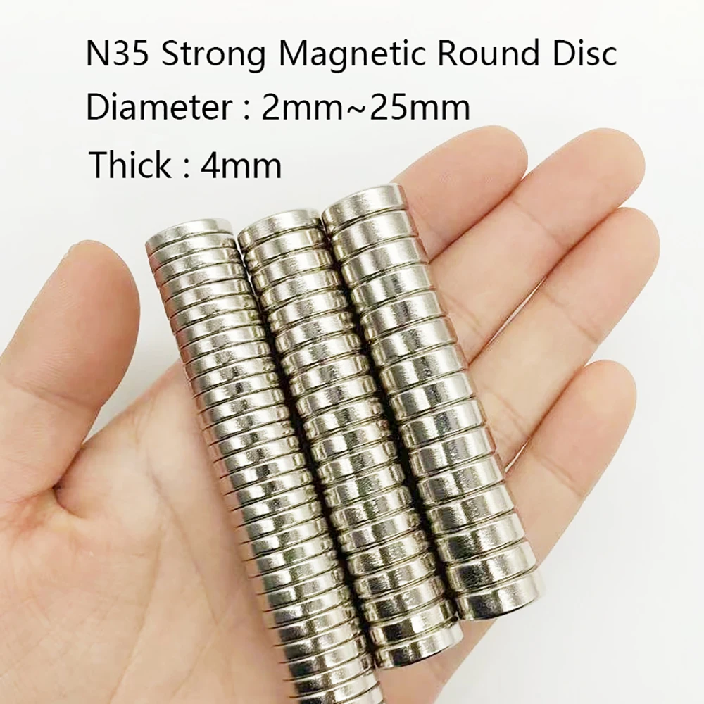 Disc Neodymium Magnets 10mm dia x 2mm 12pcs/pack