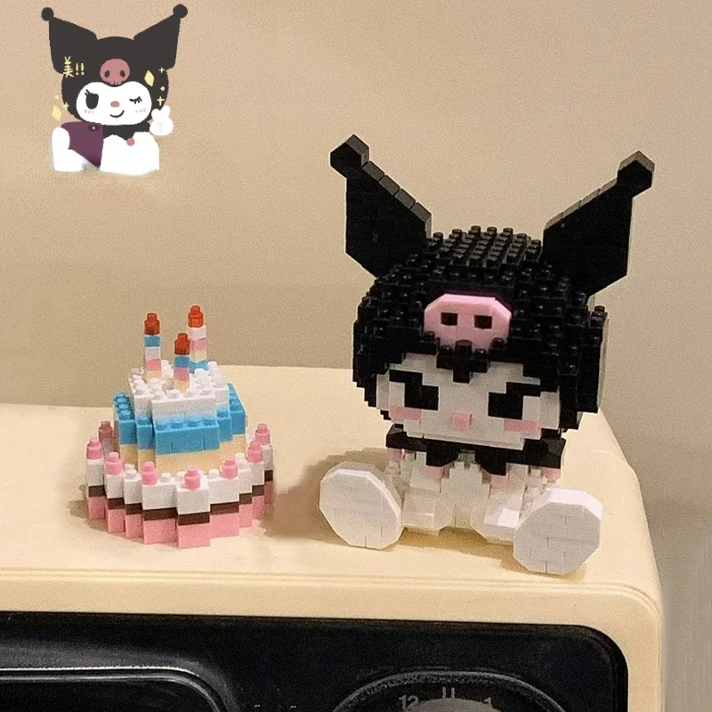 

Cinnamoroll Building Block Assembled Kuromi Toys Children's Puzzle Gift HelloKittys Decorative Pochacco Anime Figure Model
