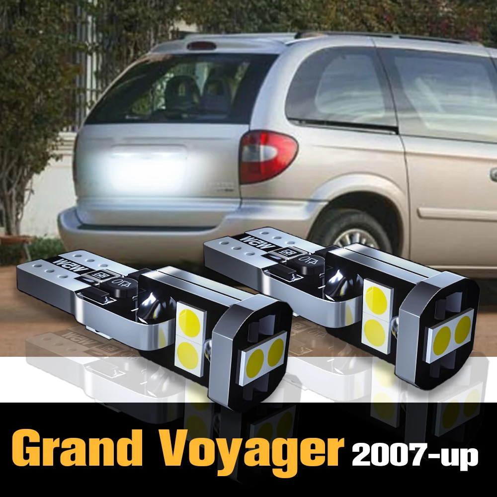 

2pcs Canbus LED License Plate Light Lamp Accessories For Chrysler Grand Voyager 2007 2008 2009