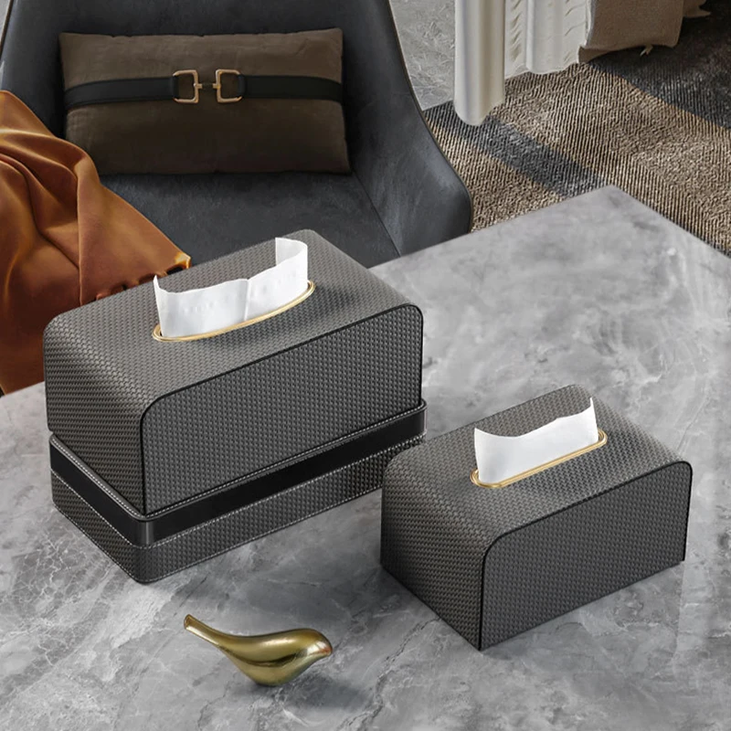 High-end Fashion Vine Woven Tissue Box For Office Car Living Room Napkin Facial Tissues Holder Dispenser Decorative Container 4
