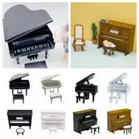 Wood Doll Piano Craft Multicolor 1/12 Miniature Pianoforte Playing House Scene Model Dollhouse Musical Instruments 1