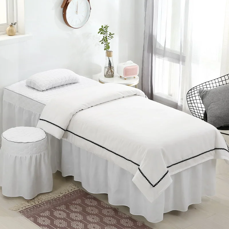 

Bedspreads Mattress Pad Bedsheets Nordic Bedding Adjustable Massage Tables Spa Beauty Salon Cover Quilted Skirts King Size