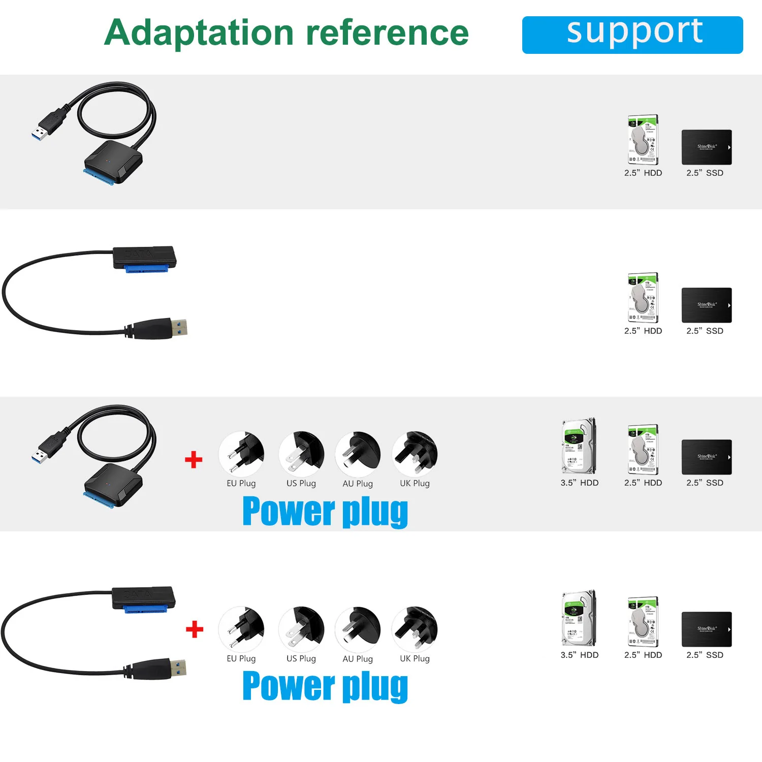 USB To SATA 3 Cable Sata to USB3.0 Adapter Cable Support 22Pin 2.5/3.5 inche External HDD SSD Hard Disk Computer Connector sata to usb cable sata to usb adapter sata to usb adapter cable usb adapter sata adapter cable usb adapter cable usb cable adapter conversion cable adapter