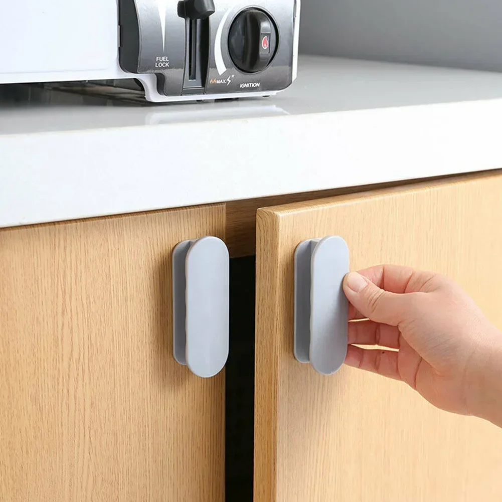2Pcs Sliding Door Handles Furniture Knobs Self-adhesive Multi-purpose Plastic Cabinet Wardrobe Pulls Balcony Gate Glass Pulls door handles cabinet handles