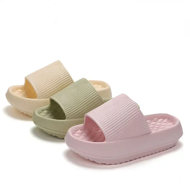 Women's Thick Platform Cloud Slippers EVA Soft Sole Pillow Slides Summer Beach Flip Flops Women Non Slip Bathroom Home Slippers 3