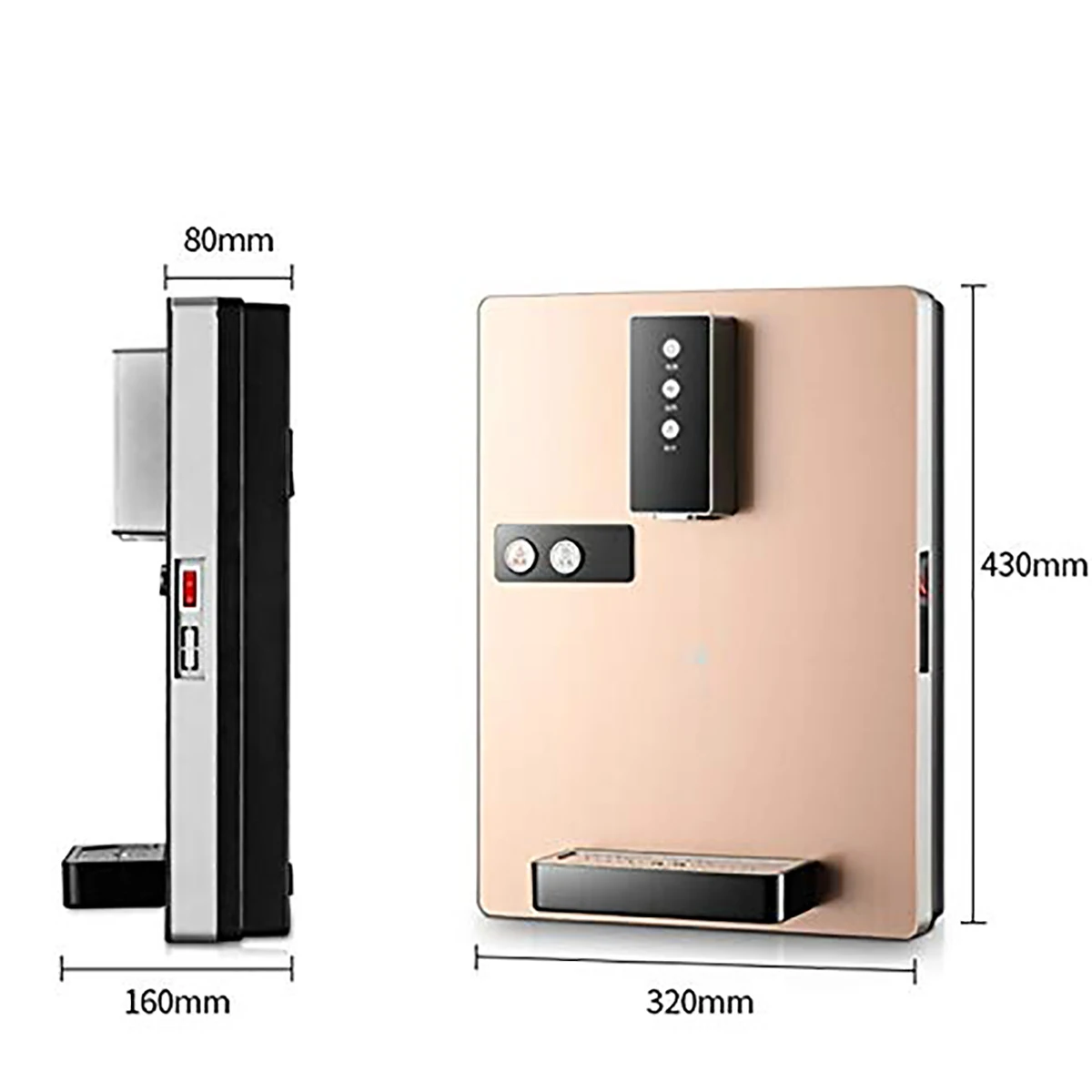 

2000W Multifunctional Hot/Cold/Ice Electric Water Dispenser 220V Wall Mounting Water Heater Water Cooler Drinking Fountain