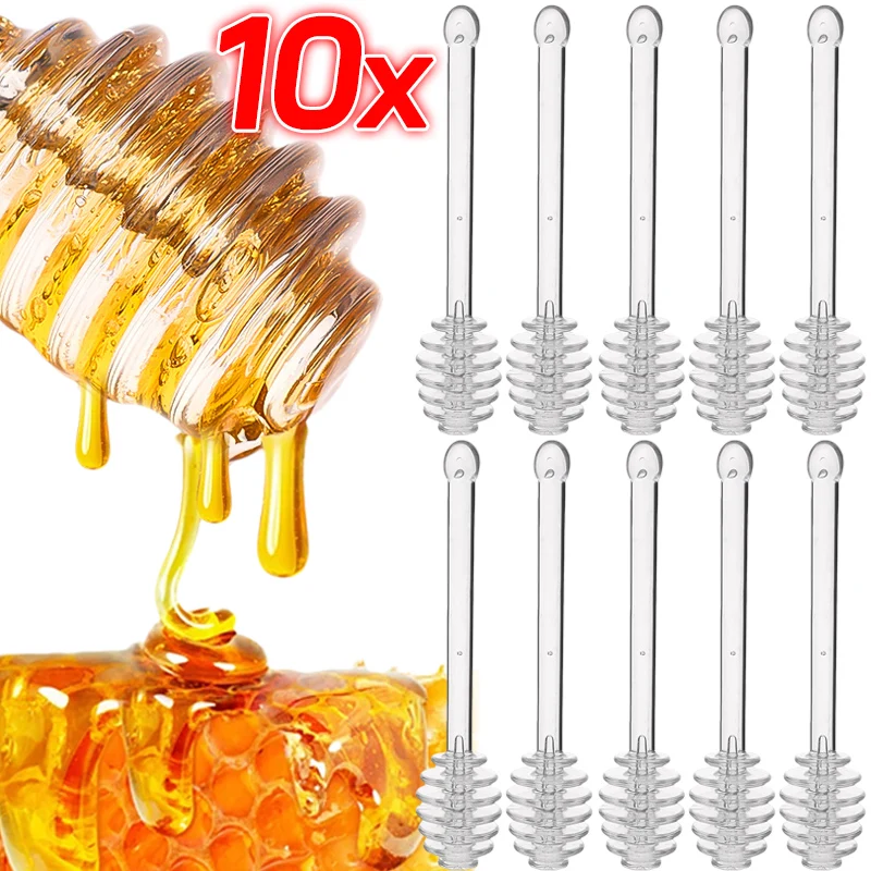 10/1Pcs Glass Honey Spoon Dipper Stick Syrup Dispenser Server Glass Honey Spoon Stick For Honey Jar Home Kitchen Accessories - 15 - View #8