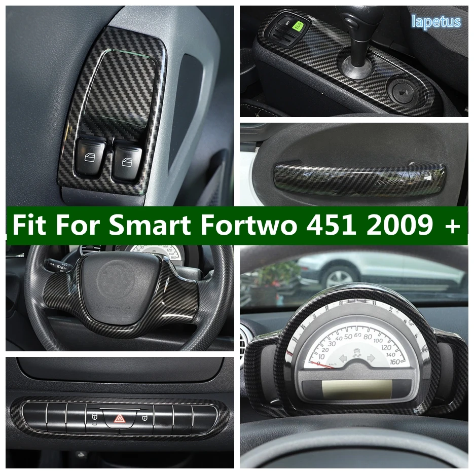 

Dashboard / Gear Box / Steering Wheel Cover Trim For Smart Fortwo 451 2009 - 2015 Car Carbon Fiber Interior Modified Accessories