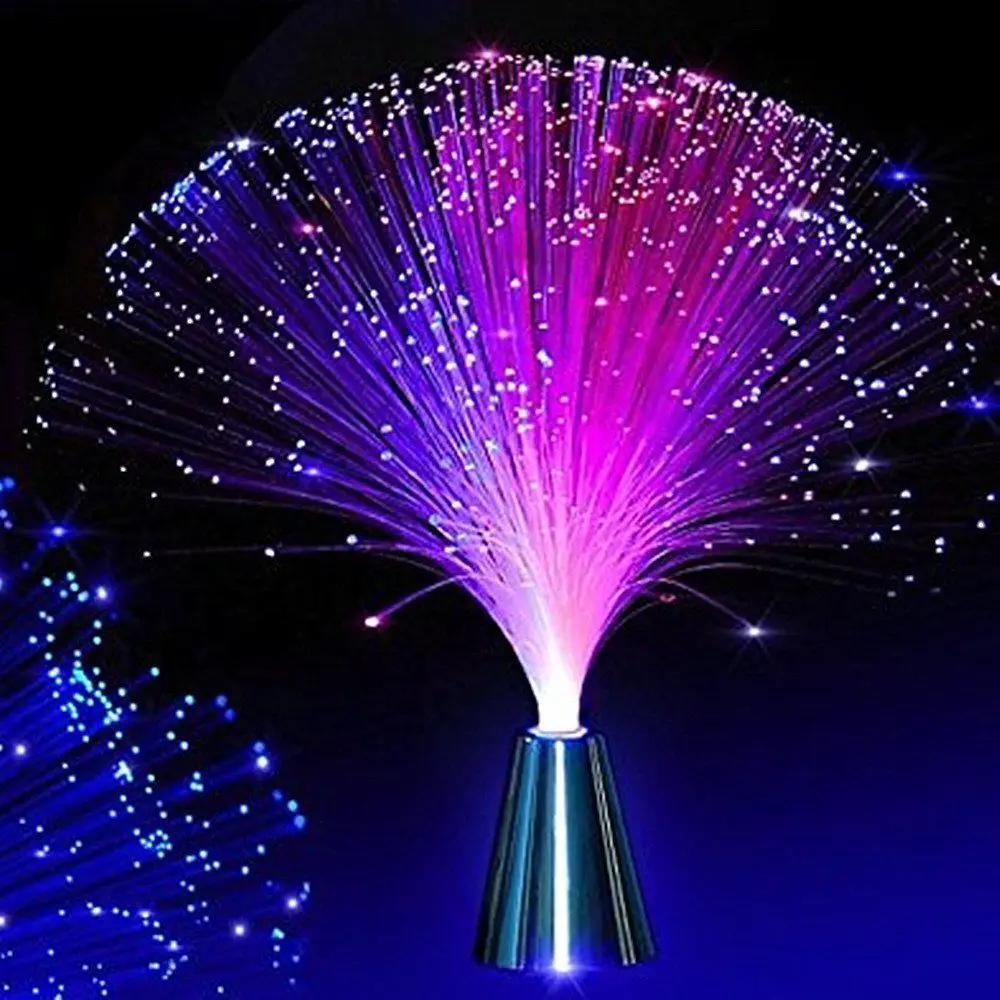 thumbnail image 2 of DGLIANYA Rotating Fiber Optic Lamp Romantic Night Light 9 Colors Rechargeable Color Changing 2 of 11