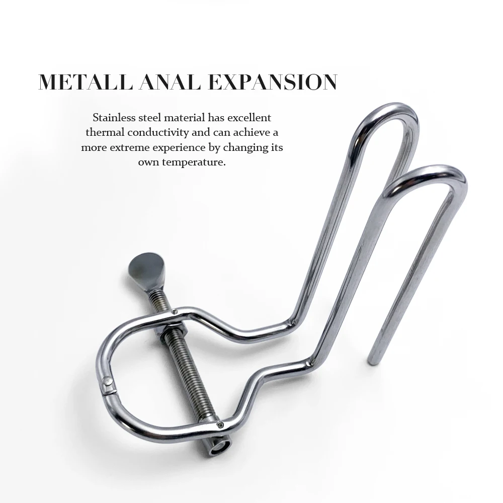 Stainless Steel Anal Vagina Spreader Expander Adjustable Anus Butt Plug Speculum BDSM SM Adult Sex Toys for Men Women Gay anal plug dilator