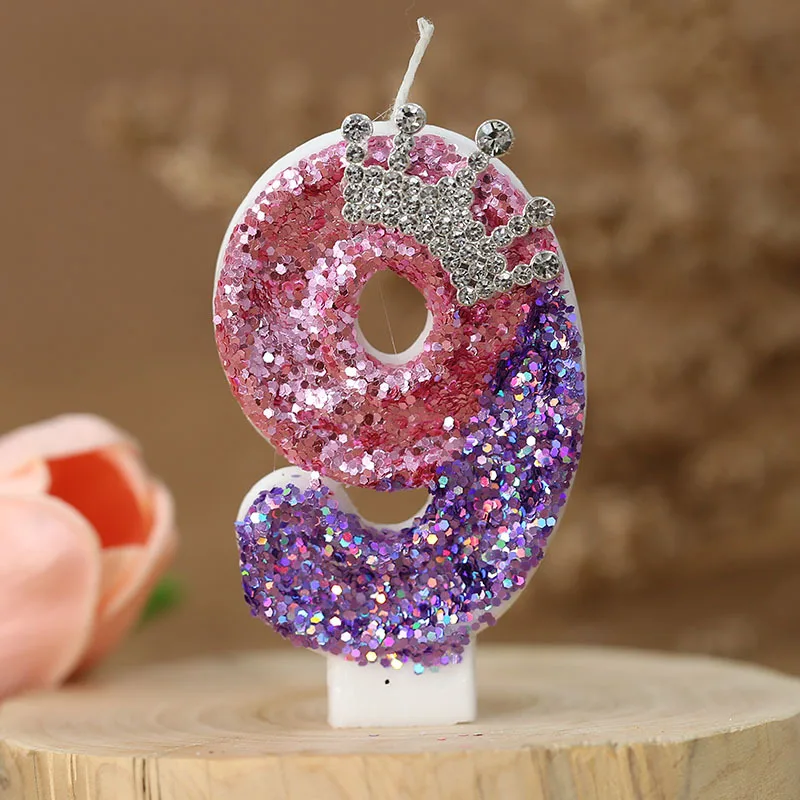 Bougie D'anniversaire Rose En Forme De Chiffre 1 – 7,3 Cm – Jolie Marguerite Dorée Brillante Avec Bâton – Décoration De Gâteau Pour Fille – Cadeau Pour Premier Anniversaire De Mariage (rose