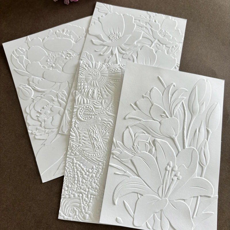 Plastic Embossing Folder Embossing Folder New Beautiful Lily Flower 3d Relief Plastic Embossing Folder And Mold For Card Making Scrapbook Paper Diy Decorative Products