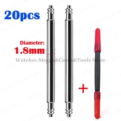 20 - Piece Quick Release Watch Pins Set - Versatile Diameter Spring Bars - 18mm (1.8mm - Pins)