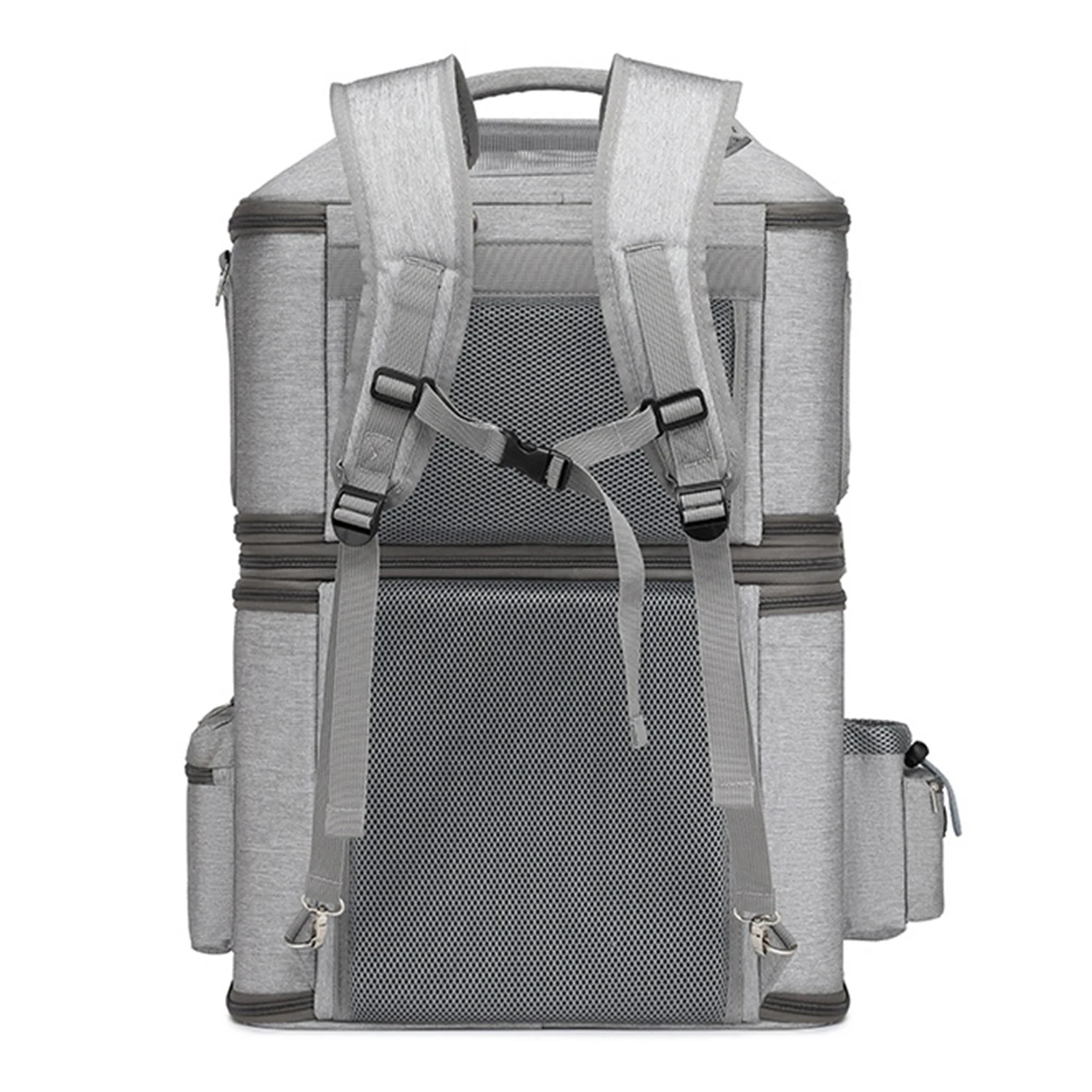 Double Layer Pet Backpack Oxford Cloth Portable Large Capacity Carrier Bag Can Accommodate Two Cat Outdoor Travel Cat Bag pet carrier bag pet carrier backpack pet bag