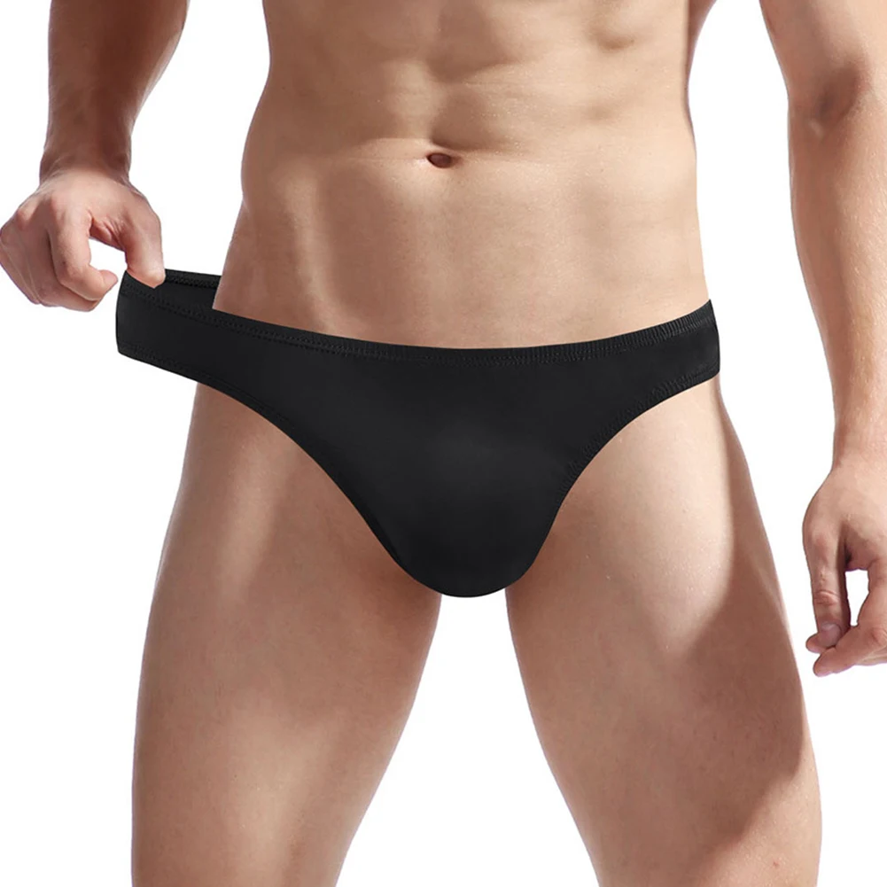 Sexy Men Briefs Jock Strap Big Pouch U Convex Underwear Hip Lift Seamless Trunks Solid Elasticity Underpants Casual Swimwear