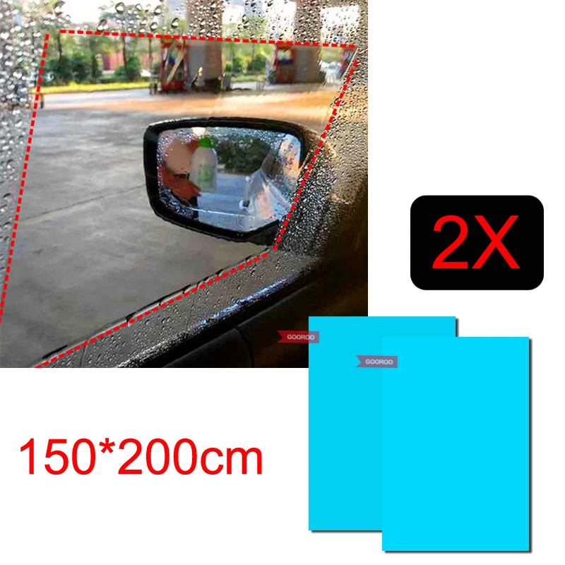 Car Rain Film Rearview Mirror Protective Film Anti Fog Membrane Anti-glare Waterproof  Rainproof Car Mirror Window Clear Safer - AliExpress