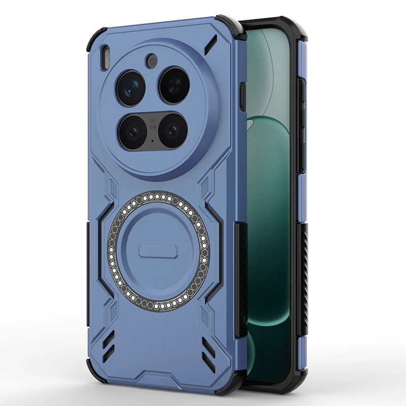 Breathable Heat Dissipation Magnetic Shockproof Phone Case with TPU Frame and Hard Plastic Cover
