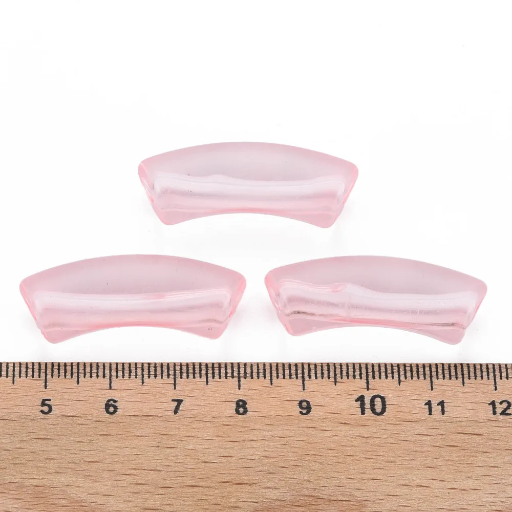 36mm Transparent Tube Beads Fit Bangle Bracelet Chunky Curved Acrylic Spacer Beads for Summer Fashion Jewelry Making 148pcs/500g
