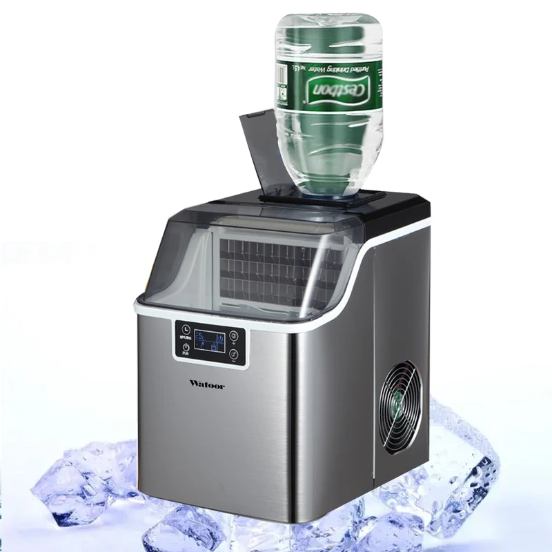 

Commercial Ice Maker 220V 30kg / 24H Ice Cube Making Machine Refrigerated Appliances Used In Bars Coffee Shops