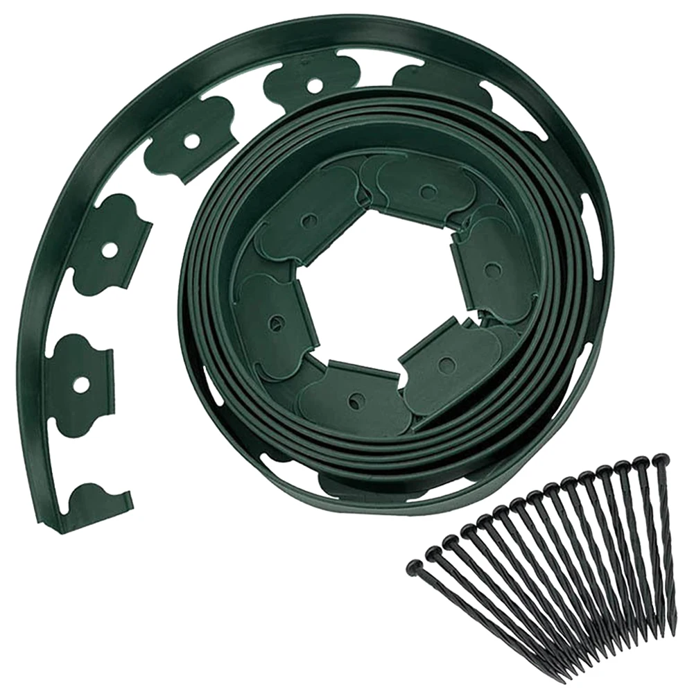 ערכת קצה נוף באורך 10 מטרים לגינה קבועה, מחסום דשא פלסטיק, גבול קצה גינה, קוטר קצה גינה לחצר ולמסלול