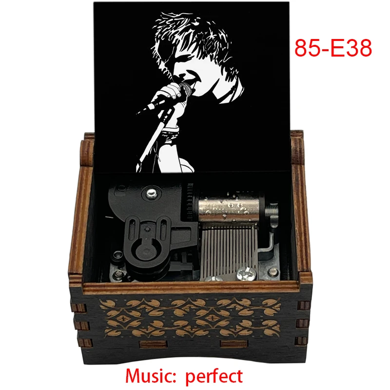 Wooden Clockwork Music Box Perfect Music Home Decoration Ornaments Holiday Gifts for Lover