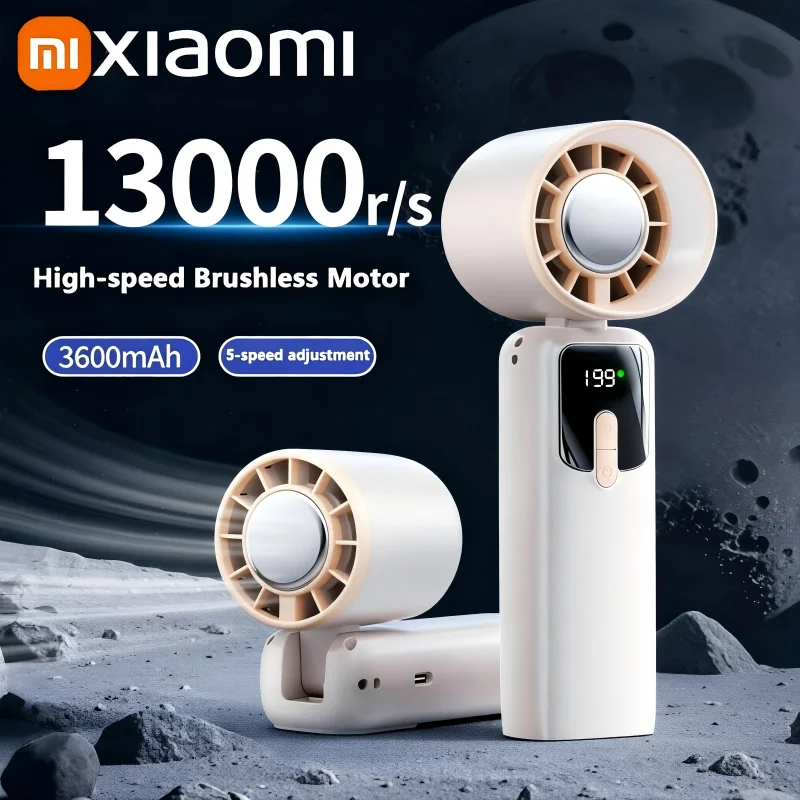 Ventilador Xiaomi 3 en 1, 199 velocidades, batería de litio recargable de 3600mAh, carga USB, miniventilador de viaje para actividades al aire libre