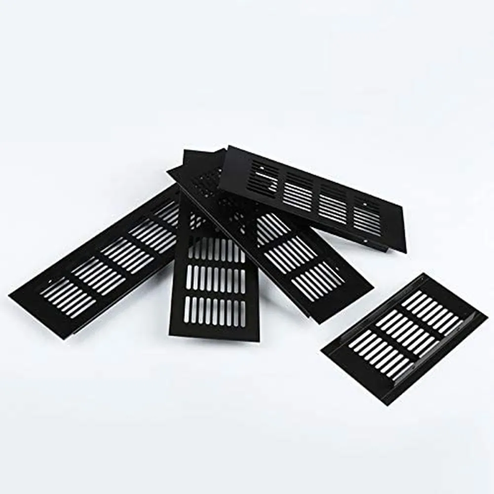 Ventilation Grills Aluminium Rectangular Breathable Mesh Cabinet Wardrobe Air Vent Grille Ventilation-Cover Exhaust Grid 80mm
