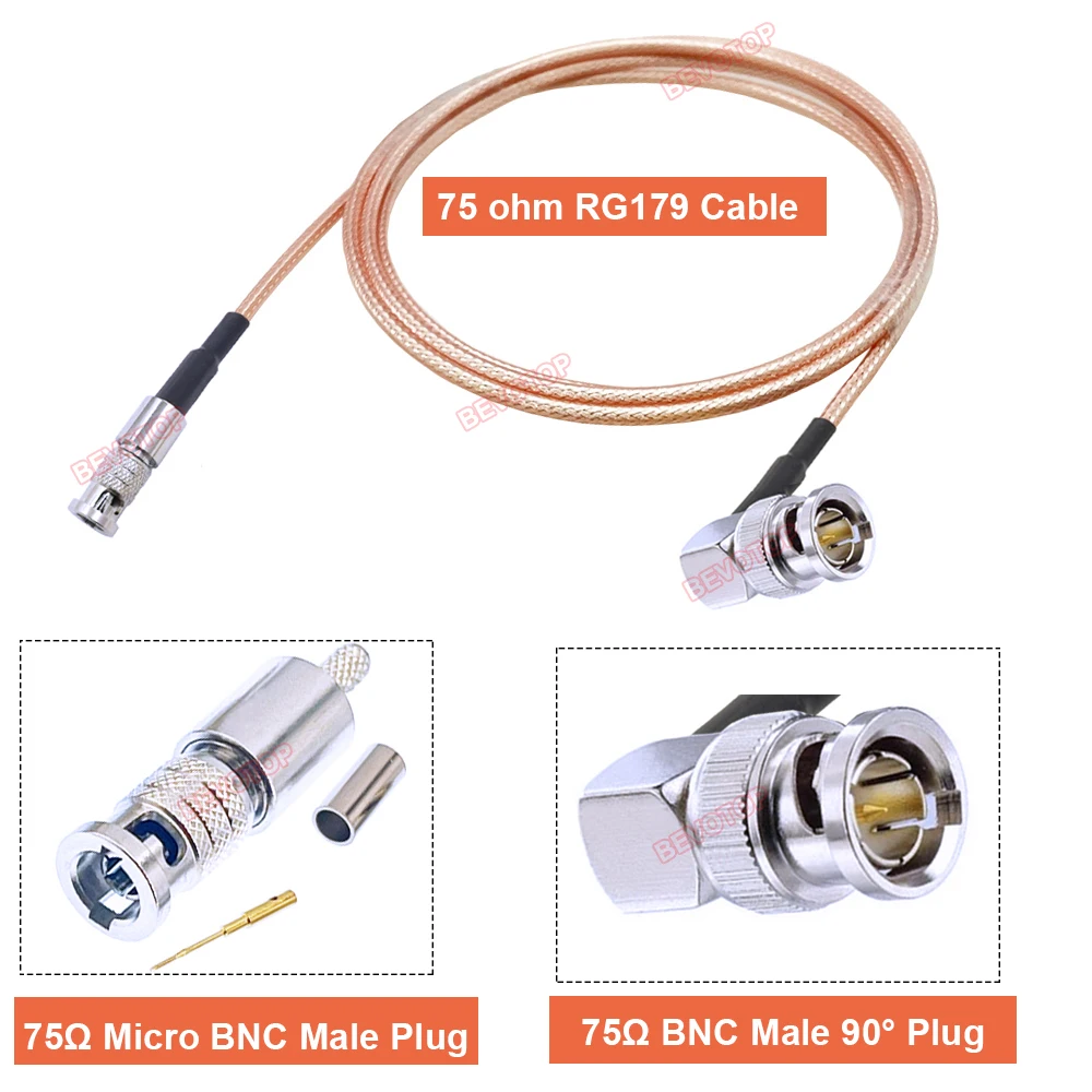 BEVOTOP-Micro BNC macho para plugue BNC macho,