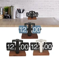 Vintage Automatic Flip Mechanical Clock Battery Powered Flip Desktop Clock Vintage Flip Clock for Home Office Room Decoration 1