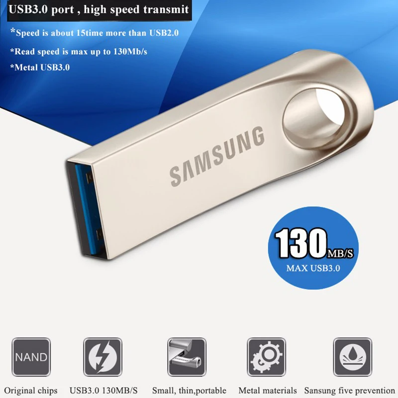 SAMSUNG USB Flash Drive 32 64 128 GB Pendrive 128gb 64gb 32gb 256gb up to  400M Pen Drive 3.1 USB Stick Disk on Key Memory for PC