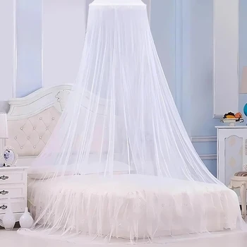 Moustiquaire princesse, dôme de cryptage, maille anti-insectes volants, Protection répulsive, décoration de lit à entrée unique pour la maison et le Camping 1