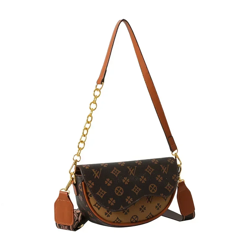 New Light Luxury High Texture Saddle Bag for Women Trendy and Stylish Versatile Half Round Bag Casual and Niche Women's Bag women saddle bag