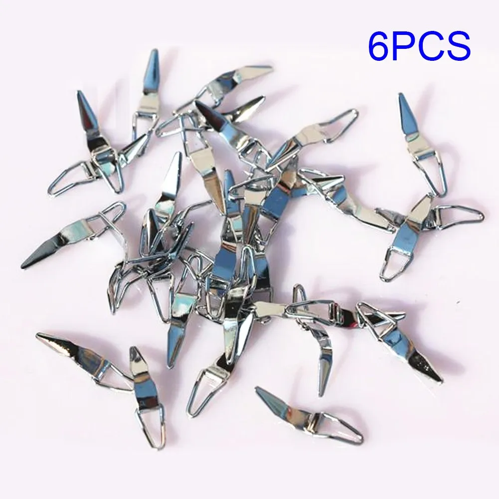 

6pcs Building Rod Guides Collapsible Hook Keeper For Lure And Fly Fishing Rods Fold Down Hook Keepers Stainless Steel Tackle