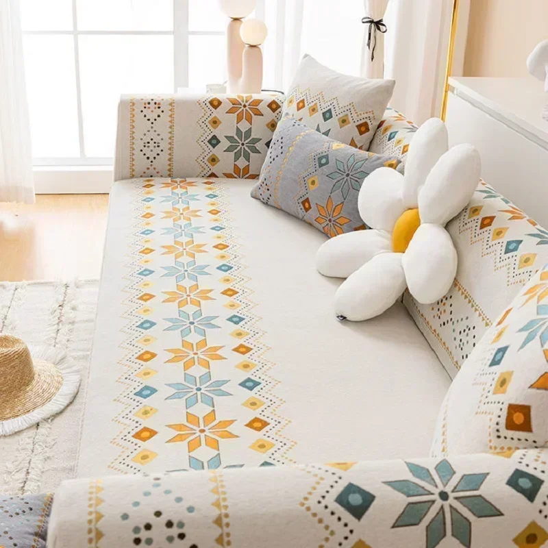 Bohemia Jacquard Sofa Cover Non-slip Universal Couch Cushion for Living Room Pet Kids Sofa Towel Protector Case Home Decor 쇼파패드 3