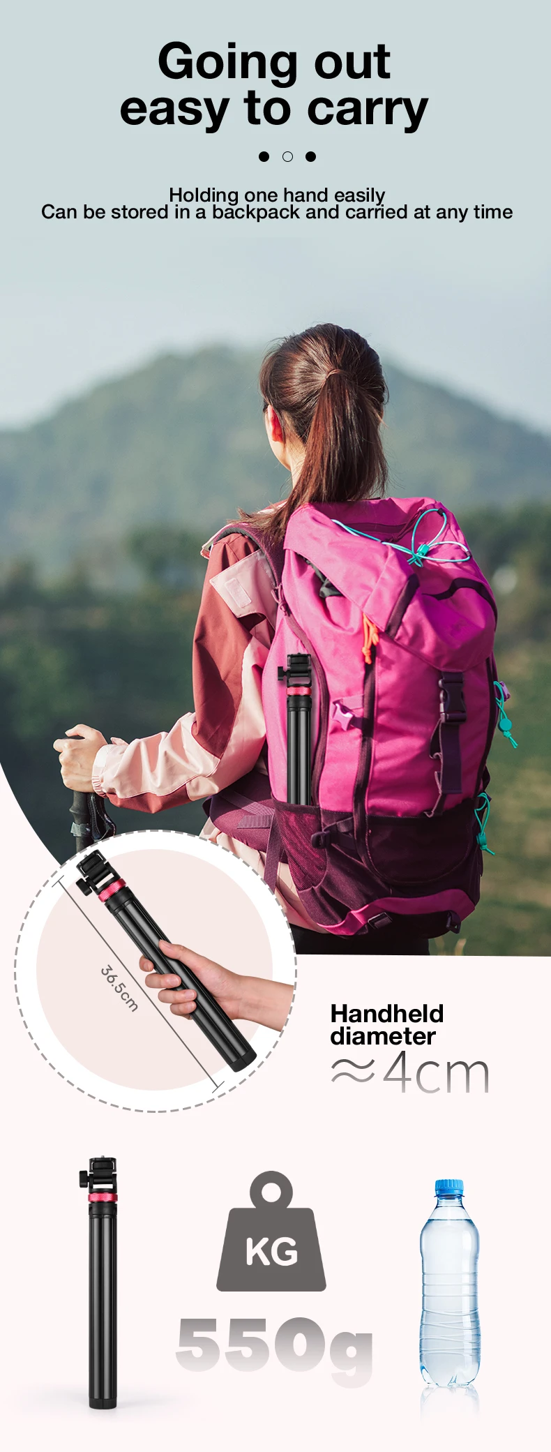 Extensible avec vis 1/4" pour appareil photo reflex numérique, smartphone, lampe d'appoint, microphone et trépied_voghion.com