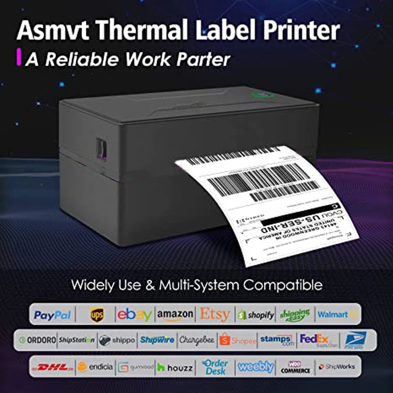 Thermal Printer (Bluetooth/ USB) A6 Waybill Label, Sticker Label