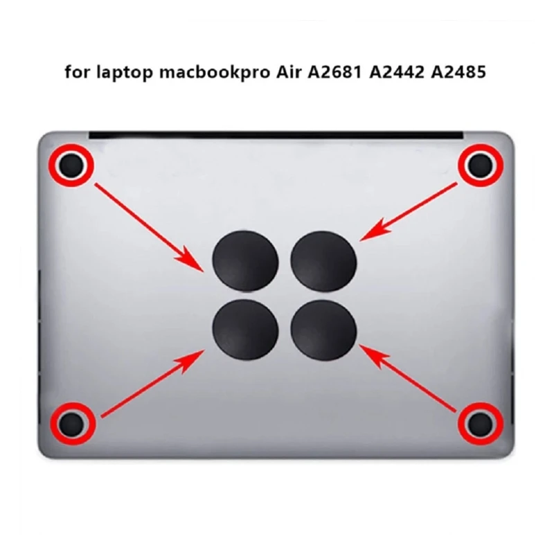 Durable Practical Silicone Foot Pads Rubber Feet For Macbook A2681 A2442 A2485 A2779 Keep Your Laptop Stable and Reliable